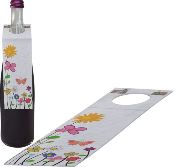 Bottle Tag Flower Meadow, incl. 1-4 c digital printing one side