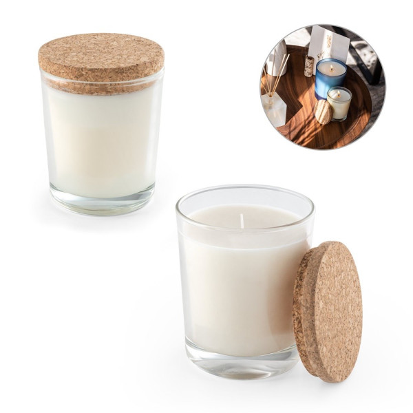 ZEN 180. Aromatic candle in a glass cup with a cork lid 180 g