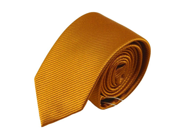 Tie for men made of 100% silk - handmade in Italy - 150 x 7 cm - dark orange