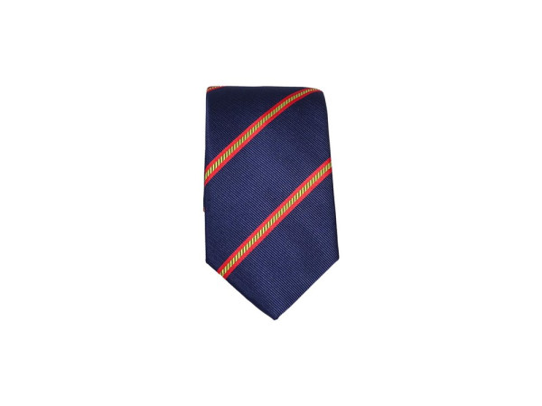 Tie blue for men made of microfiber - blue red striped elegant and narrow - Handmade in Italy - Spai